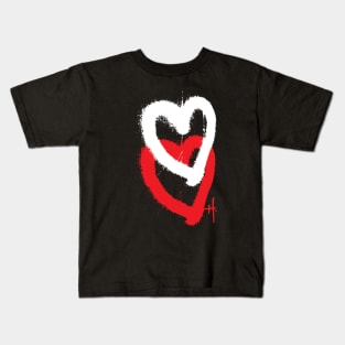 Hydrus Graffiti Double Hearts Kids T-Shirt